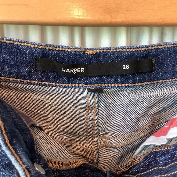 Harper Women’s American Flag Jean Shorts Distressed Size 28 - Picture 5 of 7